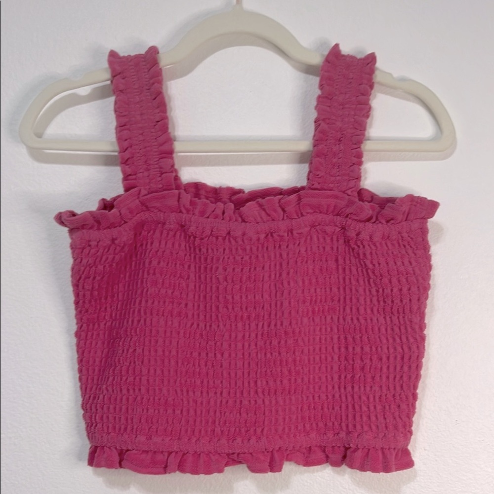 Entro Pink Crop Top Size Large NWT